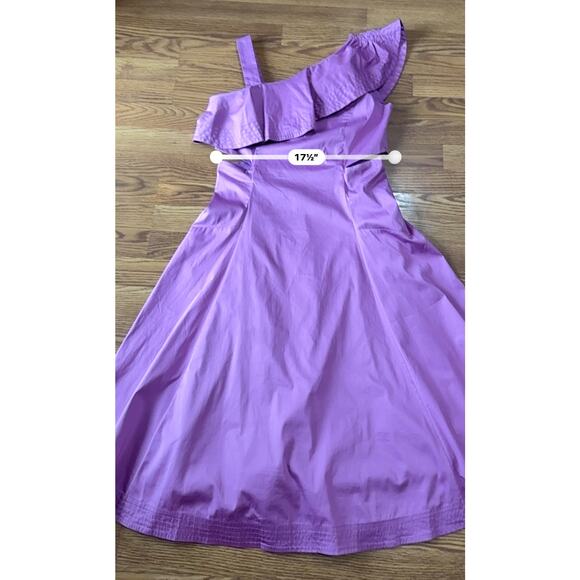 Veronica Beard lavender  Beilla Ruffled-Sleeve Midi-Dress size 10/ Medium - Picture 3 of 16